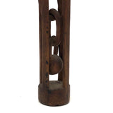 Interesting Old Carved Whimsy with Ball on Chain Inside Cage