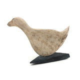 Inuit Carved Antler Bird on Stone Base