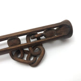 Interesting Old Carved Whimsy with Ball on Chain Inside Cage