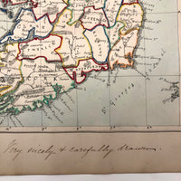 On hold Francess D. Fish's 1874 Hand-drawn Watercolor Map of Ireland