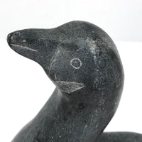 Inuit Carved Soapstone Canadian Goose, 7 Inches, Mid-Century