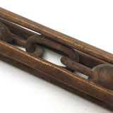 Interesting Old Carved Whimsy with Ball on Chain Inside Cage