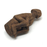 Old Carved Seated Figure on Stump