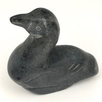 Inuit Carved Soapstone Canadian Goose, 7 Inches, Mid-Century