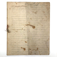 19th Century Penmanship Practice Notebook with Spencerian Bird Drawing