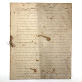 19th Century Penmanship Practice Notebook with Spencerian Bird Drawing
