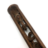 Interesting Old Carved Whimsy with Ball on Chain Inside Cage