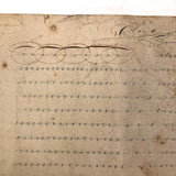 19th Century Penmanship Practice Notebook with Spencerian Bird Drawing