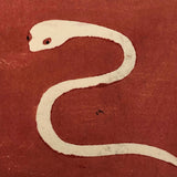 Japanese Woodblock Print Postcard c. 1941, Year of the Snake