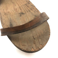Amazing Old Handmade Mismatched (His and Hers?) Lawn Aerator Shoes