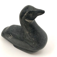 Inuit Carved Soapstone Canadian Goose, 7 Inches, Mid-Century