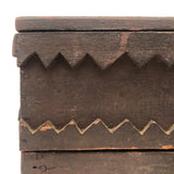 Wonderful 19th Century Folk Art / Tramp Art Box With Birds and Interior Lined with Quack Medicine Advertisement