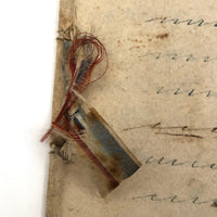 19th Century Penmanship Practice Notebook with Spencerian Bird Drawing