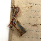 19th Century Penmanship Practice Notebook with Spencerian Bird Drawing