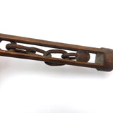 Interesting Old Carved Whimsy with Ball on Chain Inside Cage