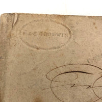 19th Century Penmanship Practice Notebook with Spencerian Bird Drawing