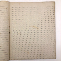 19th Century Penmanship Practice Notebook with Spencerian Bird Drawing