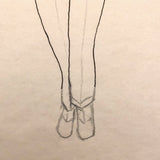 Dapper Fellow with Red Tie and Yellow Vest, 1920s Ink and Watercolor Drawing