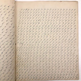 19th Century Penmanship Practice Notebook with Spencerian Bird Drawing