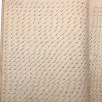 19th Century Penmanship Practice Notebook with Spencerian Bird Drawing
