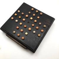Large Handmade Marble Solitaire Board with Clay Marbles