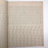 19th Century Penmanship Practice Notebook with Spencerian Bird Drawing