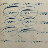 19th Century Penmanship Practice Notebook with Spencerian Bird Drawing