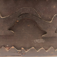 Wonderful 19th Century Folk Art / Tramp Art Box With Birds and Interior Lined with Quack Medicine Advertisement