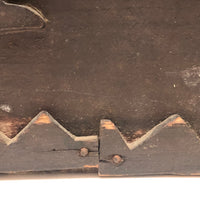 Wonderful 19th Century Folk Art / Tramp Art Box With Birds and Interior Lined with Quack Medicine Advertisement
