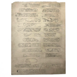 Antique Graphite Drawing of Decorative Borders