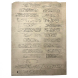 Antique Graphite Drawing of Decorative Borders
