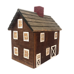 Great Old Scratch Made Folk Art Barn with Removable Roof