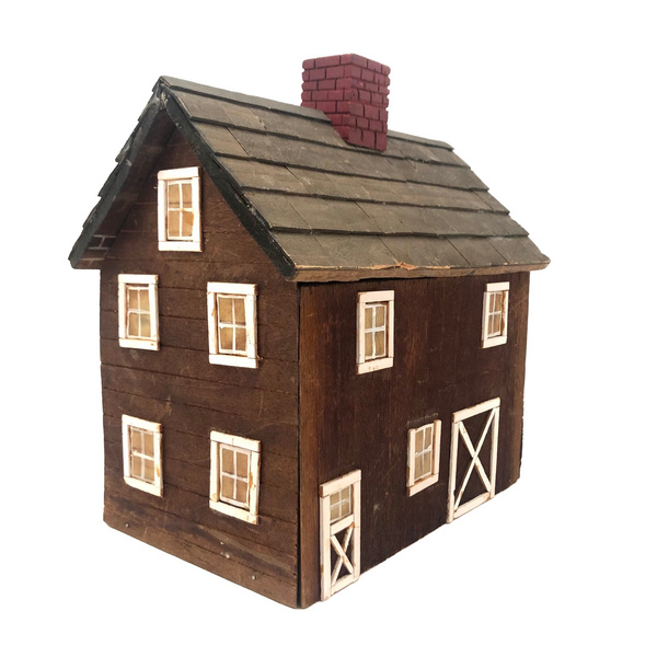 Great Old Scratch Made Folk Art Barn with Removable Roof