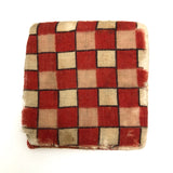 Lovingly Crafted Antique Needlebook with Homespun Checked Fabric Cover