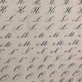 19th Century Penmanship Practice Notebook with Spencerian Bird Drawing