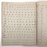 19th Century Penmanship Practice Notebook with Spencerian Bird Drawing