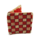 Lovingly Crafted Antique Needlebook with Homespun Checked Fabric Cover