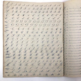 19th Century Penmanship Practice Notebook with Spencerian Bird Drawing