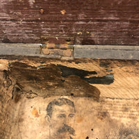 Wonderful 19th Century Folk Art / Tramp Art Box With Birds and Interior Lined with Quack Medicine Advertisement