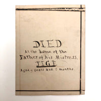 Hand-written Obituary for Beloved Cat Tige, 1880-1889