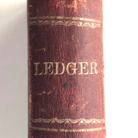 Big Old Leather Bound Ledger, Largely Unused