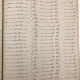 19th Century Penmanship Practice Notebook with Spencerian Bird Drawing