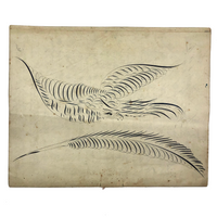 19th Century Penmanship Practice Notebook with Spencerian Bird Drawing