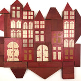 Great Old Hand-painted Wooden House Building Blocks + Huge Lot of Extras If You Want Them!