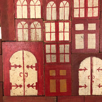 Great Old Hand-painted Wooden House Building Blocks + Huge Lot of Extras If You Want Them!