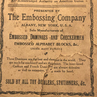 Early Double Nine Embossing Company Dominoes in Original Wooden Box