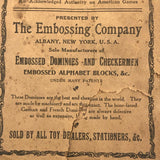 Early Double Nine Embossing Company Dominoes in Original Wooden Box