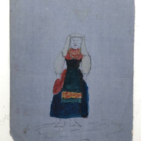 Three Tiny Naive Watercolor Drawings