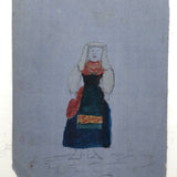 Three Tiny Naive Watercolor Drawings