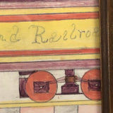Watercolor Drawing of the H.E. Chamberlain Engine, Rutland Railroad, Presumed by William Linsley, c. 1870